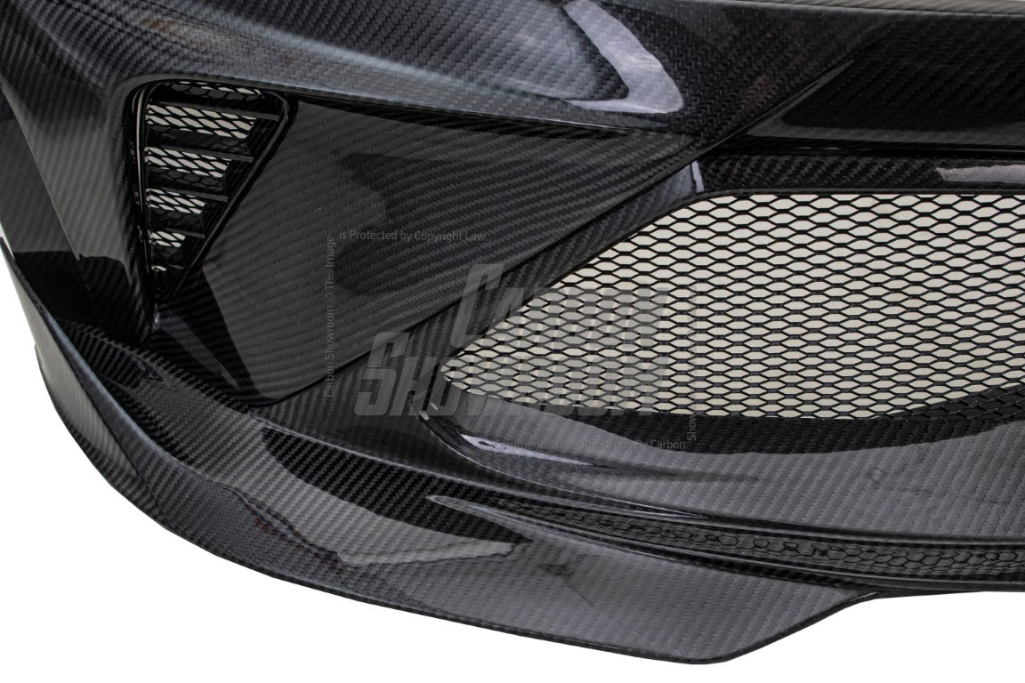 Toyota Supra MK5 A90 A91 3.0 2.0 2020 2021 2022 2023 2024 with Aftermarket Parts - Hyperion Widebody Front Bumper & Lip Carbon Fiber / FRP from Robot Craftsman