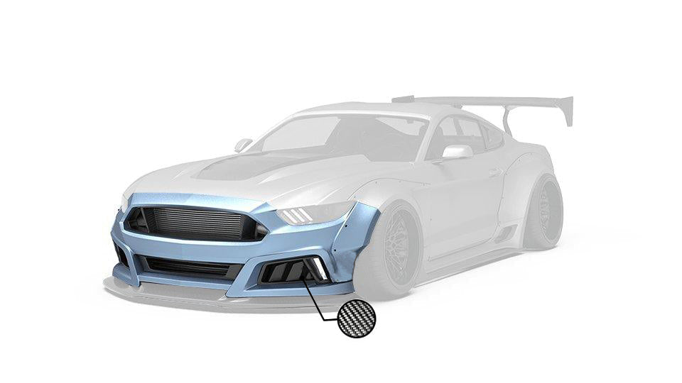 Robot Craftsman "STORM" Widebody Front Bumper for Ford Mustang Ecoboost V6 GT Mach1 Bullitt S550.2 2018-2023 Carbon Fiber/FRP