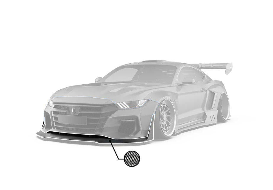 Robot Craftsman "DAWN" Front Lip for Mustang V6 GT 5.0 Mach1 Bullitt S550.1 S550.2 Carbon Fiber/FRP
