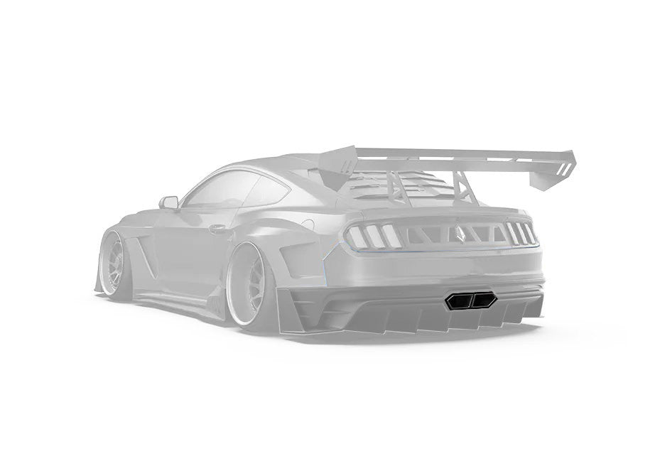 Robot Craftsman "DAWN" & "DUSK" Exhaust Tip Trim Template for Ford Mustang V6 GT March1 S550.1/550.2 Carbon Fiber/FRP