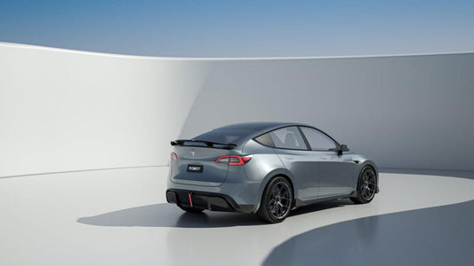 Tesla Model Y Performance AWD Long Range RWD Standard 2020 2021 2023 2024 with Aftermarket Parts - "CRYPTON" Side Skirts Carbon Fiber / FRP from Robot Craftsman