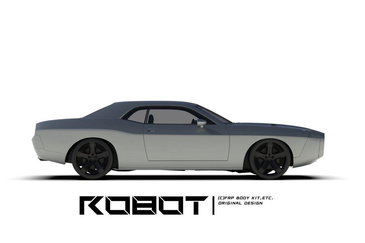 Challenger Demon Redeye Hellcat T/A Scat Pack 392 SRT R/T SXT SE 2008 2009 2010 2011 2012 2013 2014 2015 2016 2017 2018 2019 2020 2021 2022 2023 with Aftermarket Parts - "CHOPPER" Front Bumper Carbon Fiber / FRP from Robot Craftsman