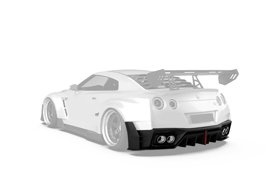 Robot Craftsman "Godzilla" Widebody Rear Diffuser for Nissan GTR R35 2008-ON - Performance SpeedShop