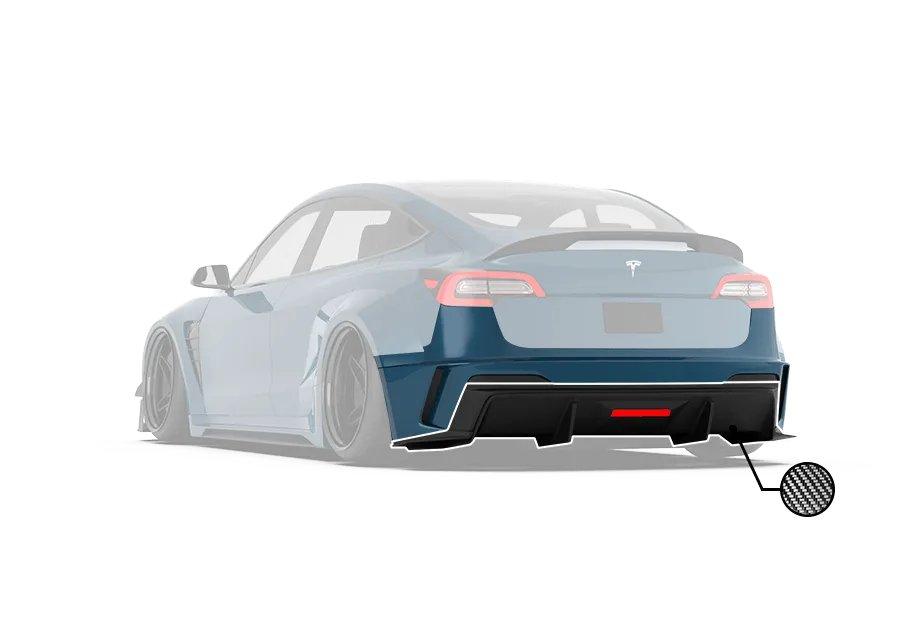 Robot Craftsman "HACKER" Widebody Rear Bumper & Rear Diffuser For Tesla Model 3 - Performance SpeedShop