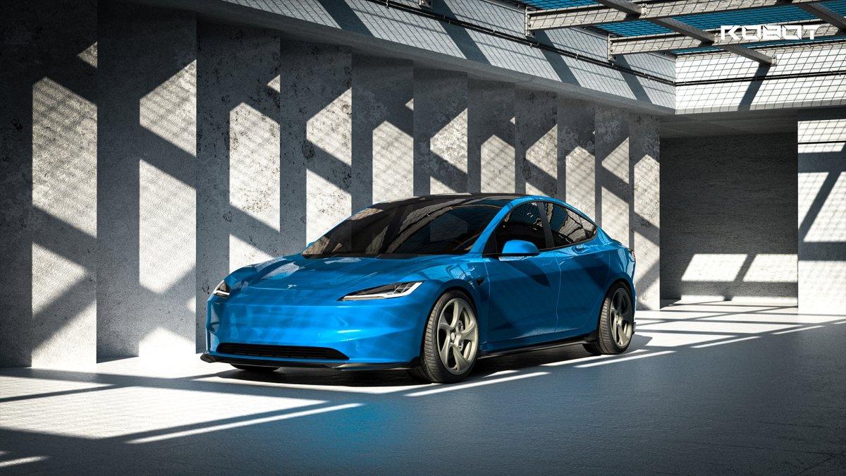 Robot Craftsman " Hidrogai "Front Lip Splitter for Tesla Model 3 2024-ON - Performance SpeedShop