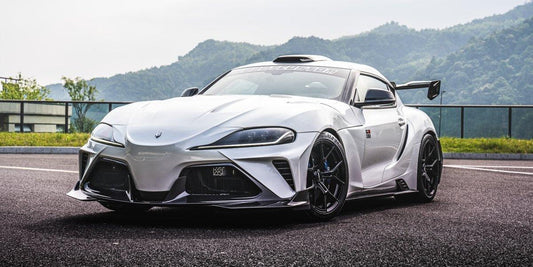 Toyota Supra MK5 A90 A91 3.0 2.0 2020 2021 2022 2023 2024 with Aftermarket Parts - Hyperion Side Window Louver Trim Carbon Fiber / FRP from Robot Craftsman