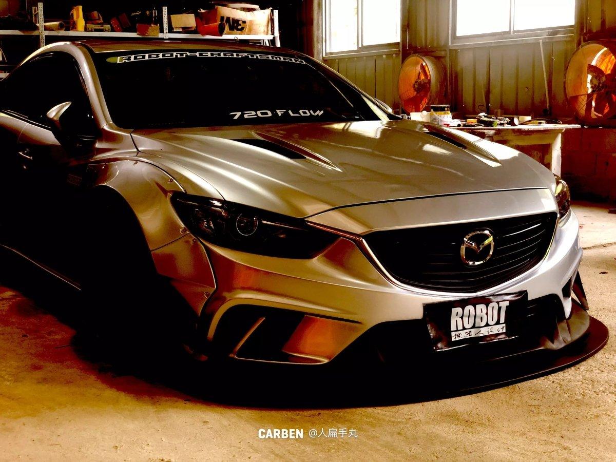 Mazda6 Sport Grand Touring Singature Carbon Edition 2014 2015 2016 2017 (suitable to be installed with ROBOT CRAFTASTMAN widebody kit) with Aftermarket Parts - Widebody Ducktail Rear Spoiler Carbon Fiber / FRP from Robot Craftsman