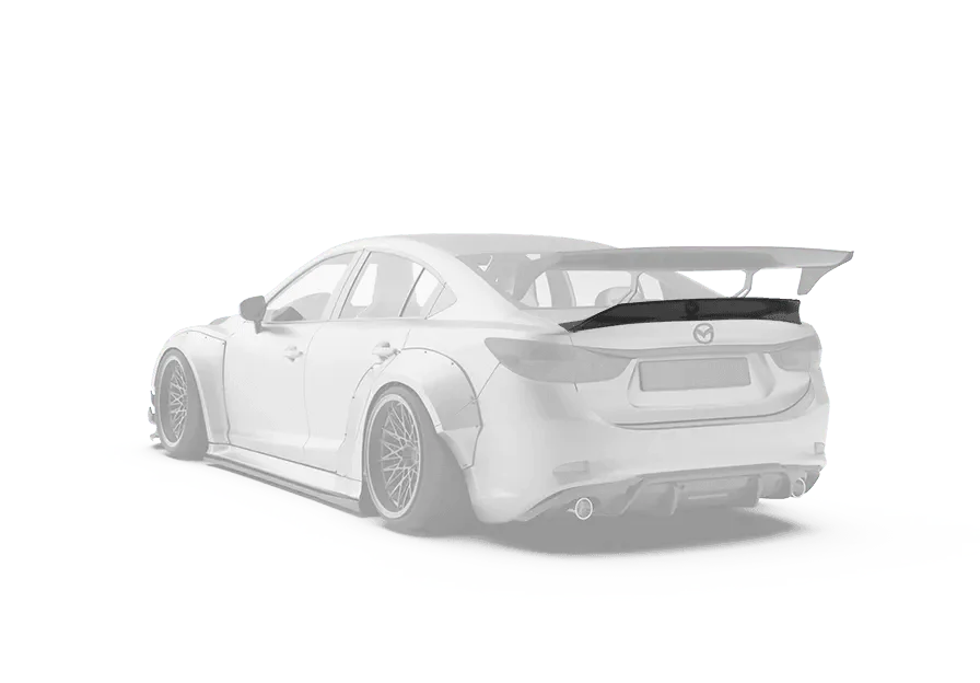 Mazda Mazda6 Sport Grand Touring Singature Carbon Edition 2014 2015 2016 2017 2018 2019 2020 2021 2022 with Aftermarket Parts - Ducktail Rear Spoiler Carbon Fiber / FRP from Robot Craftsman