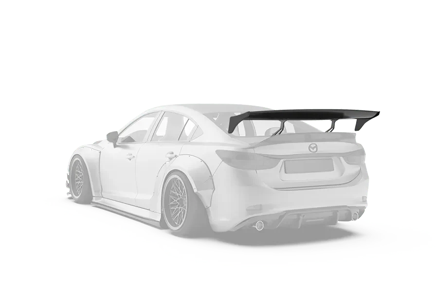 Mazda Mazda6 Sport Grand Touring Singature Carbon Edition 2014 2015 2016 2017 2018 2019 2020 2021 2022 with Aftermarket Parts - Rear Spoiler Wing Carbon Fiber / FRP from Robot Craftsman