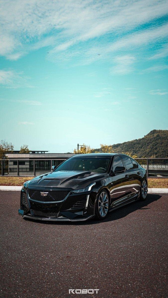 Cadillac CT5 CT5-V Sport Premium Luxury Base 2020 2021 2022 2023 2024 with Aftermarket Parts - PRISM Side Skirts Carbon Fiber / FRP from Robot Craftsman