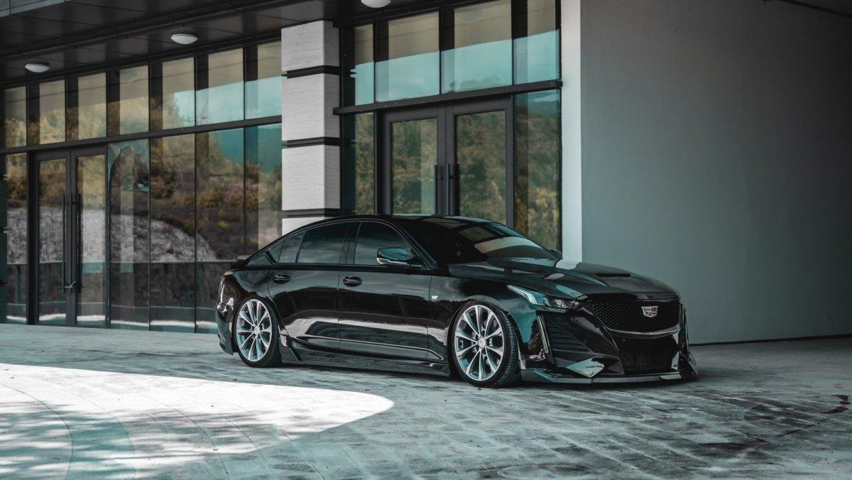 Cadillac CT5 CT5-V Sport Premium Luxury Base 2020 2021 2022 2023 2024 with Aftermarket Parts - PRISM Side Skirts Carbon Fiber / FRP from Robot Craftsman