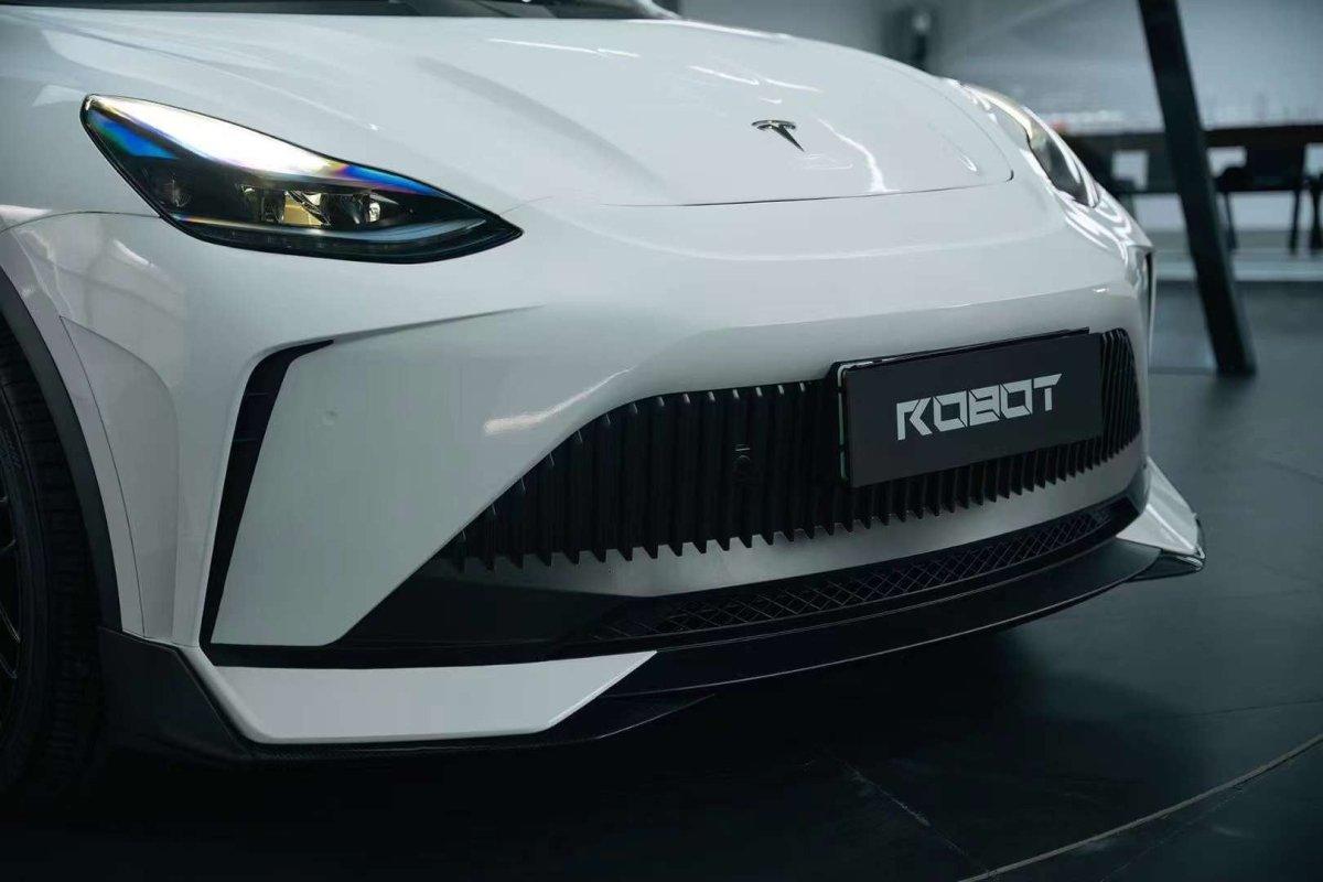 ROBOT CRAFTSMAN "STARSHIP" Front Bumper & Splitter For Tesla Model Y / Performance - Performance SpeedShop