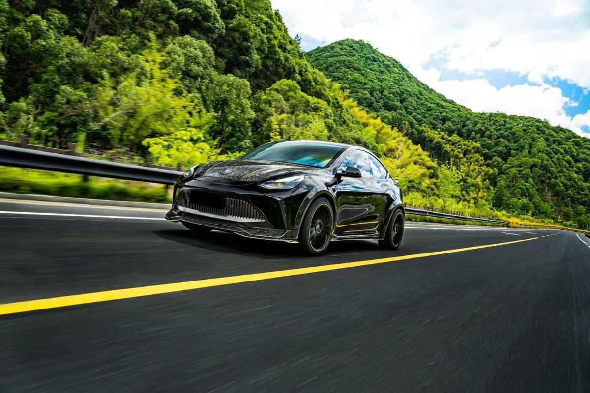 ROBOT CRAFTSMAN "STARSHIP" Front Bumper & Splitter For Tesla Model Y / Performance - Performance SpeedShop