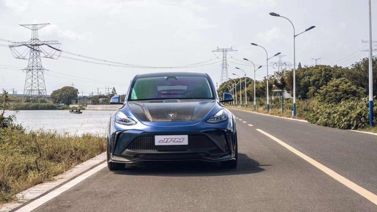 ROBOT CRAFTSMAN "STARSHIP" Front Bumper & Splitter For Tesla Model Y / Performance - Performance SpeedShop