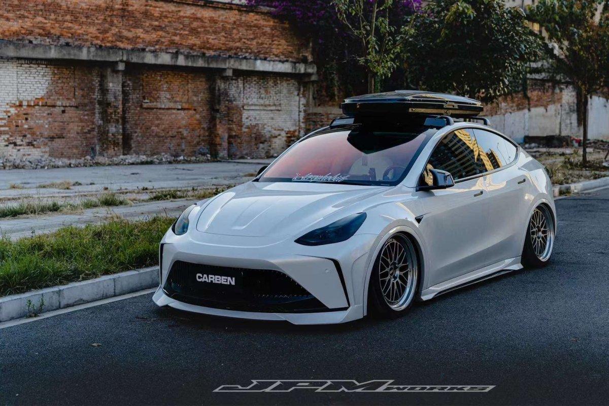 ROBOT CRAFTSMAN "STARSHIP" Front Bumper & Splitter For Tesla Model Y / Performance - Performance SpeedShop