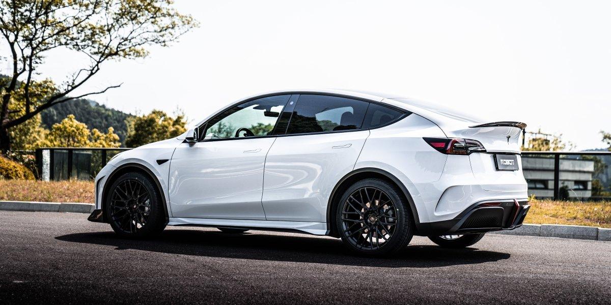Tesla Model Y Performance AWD Long Range RWD Standard 2020 2021 2022 2023 2024 with Aftermarket Parts - "STARSHIP" Wheel Arches PP from Robot Craftsman