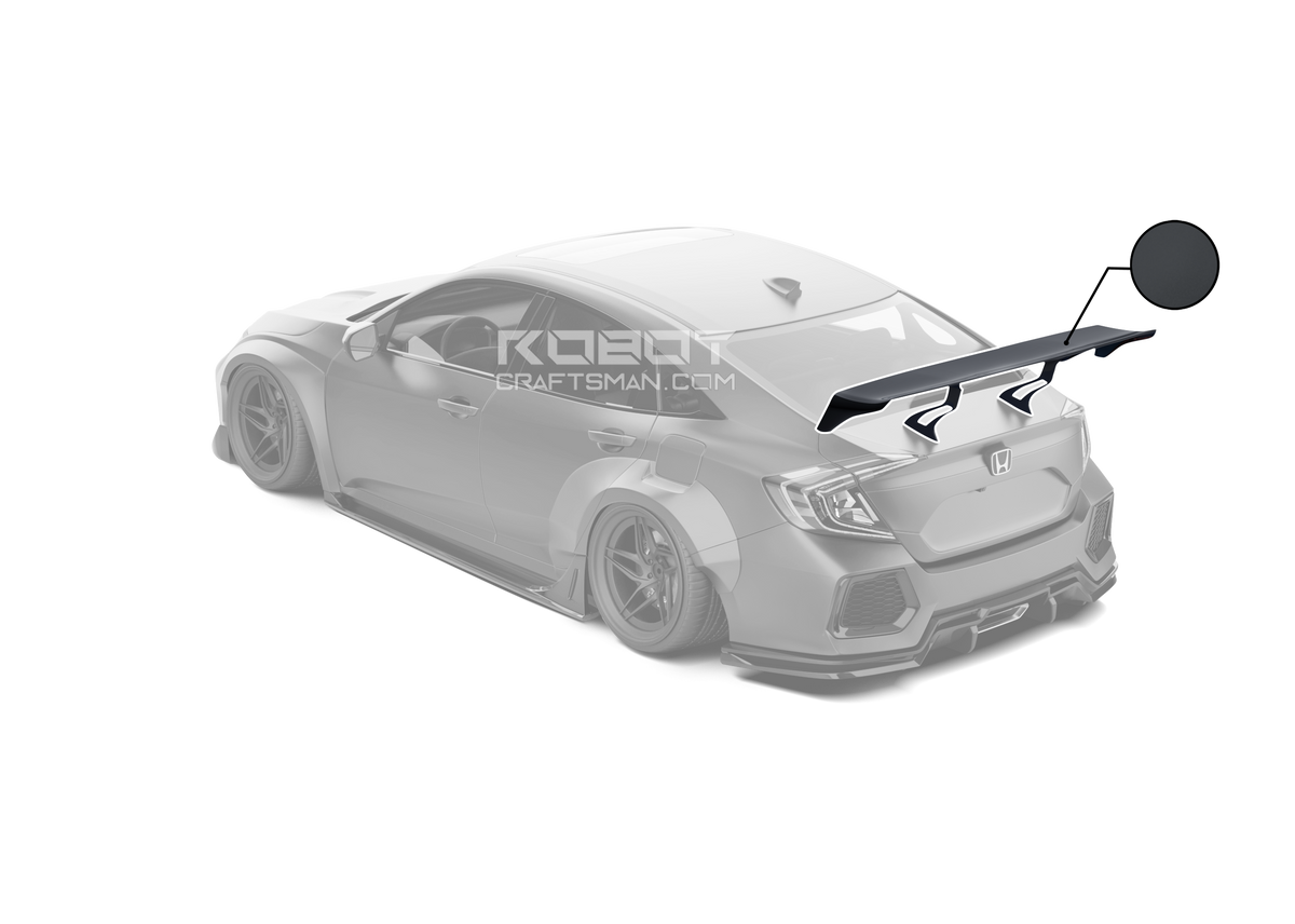 Carbon Fiber Rear Spoiler Wing for 10th Gen Honda Civic Sedan - Product View