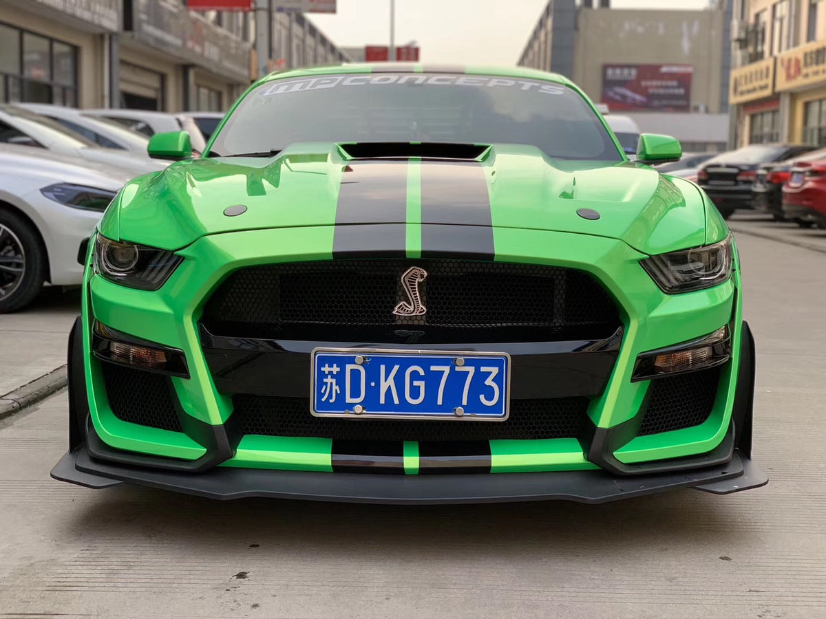 ROBOT CRAFTSMAN  "Cavalier" Widebody Front Bumper & Lip For Mustang S550.1 2015-2017 Carbon Fiber