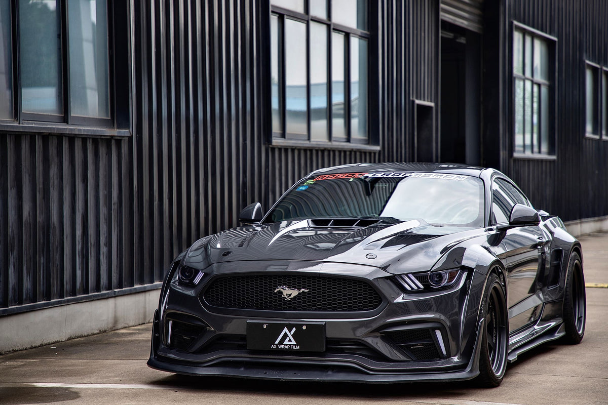 ROBOT CRAFTSMAN  "Cavalier" Widebody Front Bumper & Lip For Mustang S550.1 2015-2017 Carbon Fiber