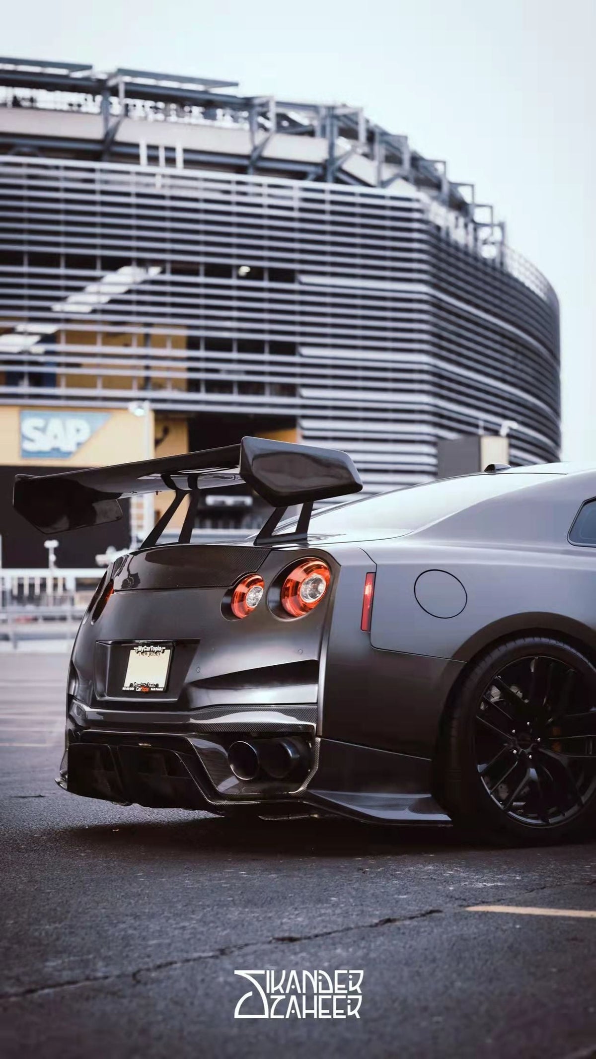 ROBOT CRAFTSMAN Carbon Fiber or FRP Swan Neck Hammer GT Wing For Nissan GTR R35