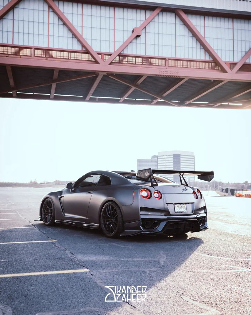 Carbon Fiber Swan Neck Hammer GT Wing For Nissan GTR R35 Robot Craftsman