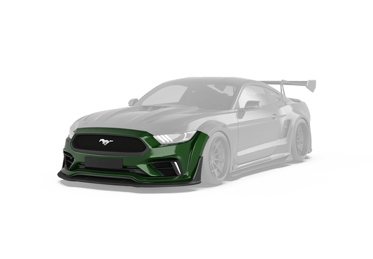 ROBOT CRAFTSMAN  "Cavalier" Widebody Front Bumper & Lip For Mustang S550.1 2015-2017 Carbon Fiber