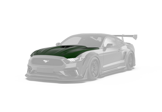 ROBOT CRAFTSMAN "Cavalier"  Hood Bonnet For Ford Mustang S550.1 2015 - 2017  FRP or Carbon Fiber