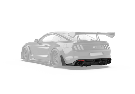 ROBOT CRAFTSMAN  "Cavalier" Rear Diffuser For Mustang S550.1 S550.2 2015-2022 Carbon Fiber