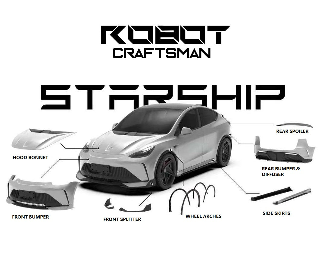ROBOT CRAFTSMAN "STARSHIP" Full Body Kit For Tesla Model Y / Performance