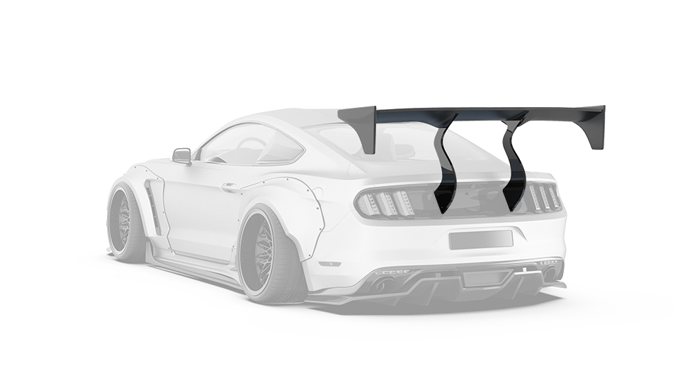 ROBOT CRAFTSMAN  "STORM" GT Wing For Ford Mustang S550.1 S550.2 GT EcoBoost V6 Carbon Fiber or FRP