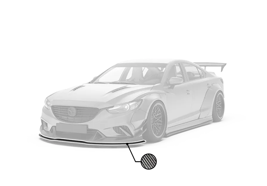 ROBOT CRAFTSMAN Mazda 6 Front Bumper & Front Lip Splitter  2014-2017 FRP Carbon Fiber