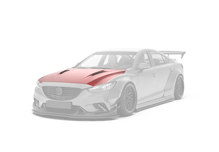 ROBOT CRAFTSMAN Mazda 6 Hood Bonnet 2014-2017 FRP or Carbon Fiber